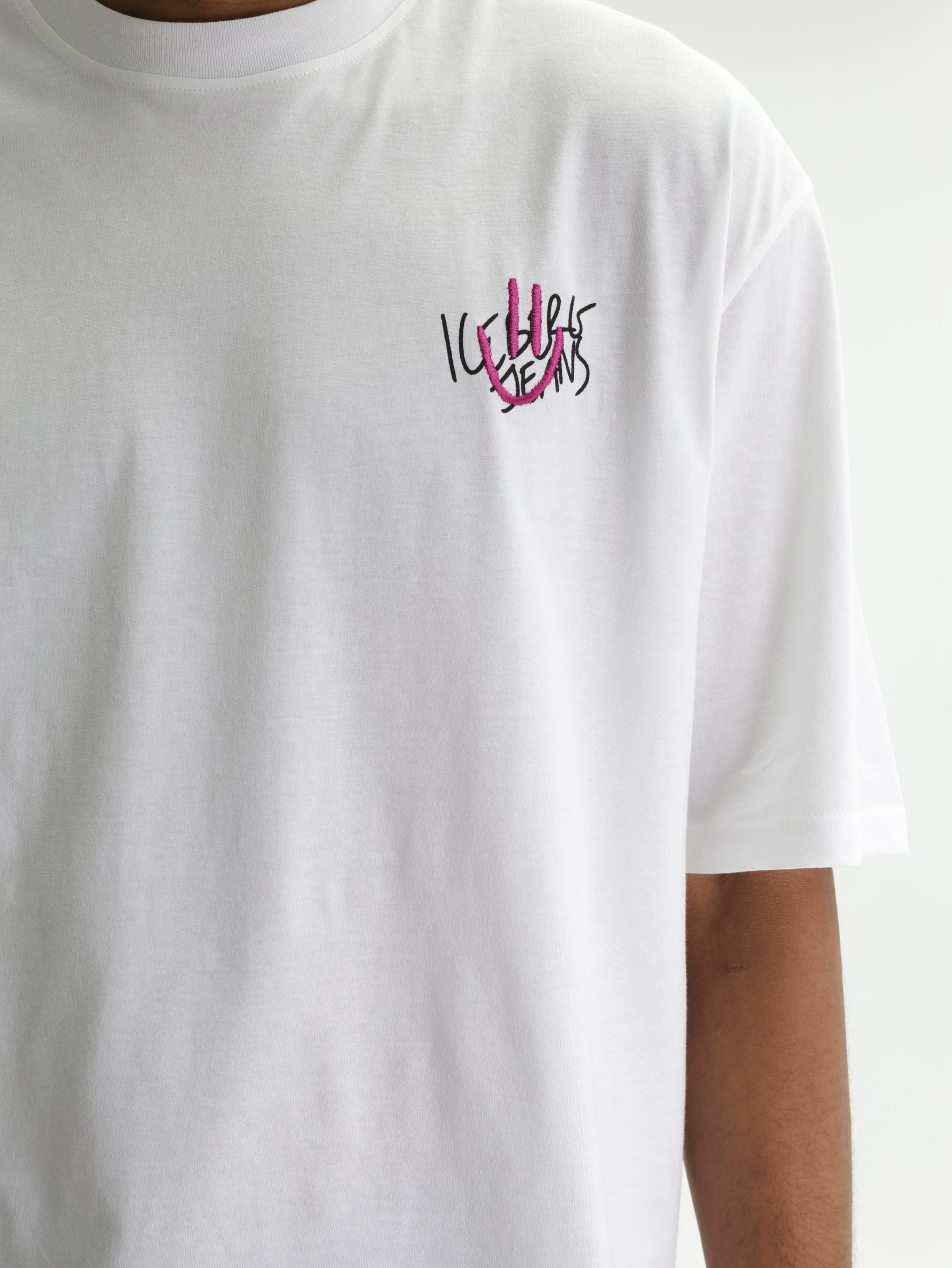 Iceberg Jeans T-Shirt Smiley Logo  White