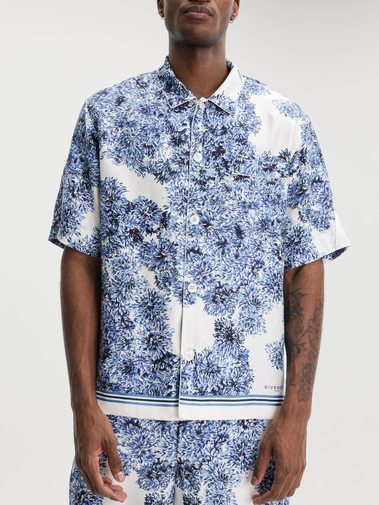 Givenchy Shirt All Over Print Blue/White