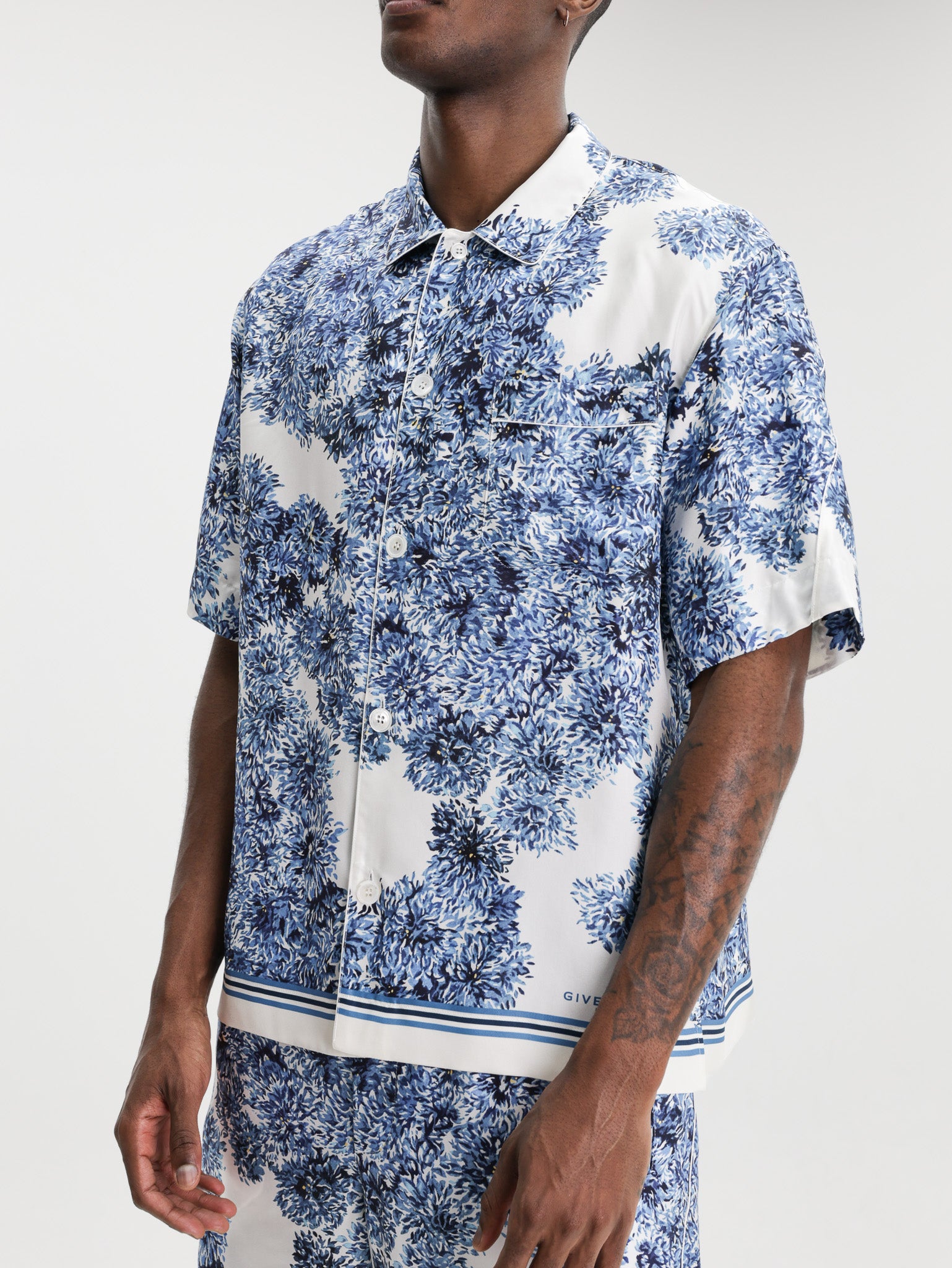 Givenchy Shirt All Over Print Blue/White