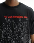 Iceberg Jeans T-Shirt People Ao Print  Black