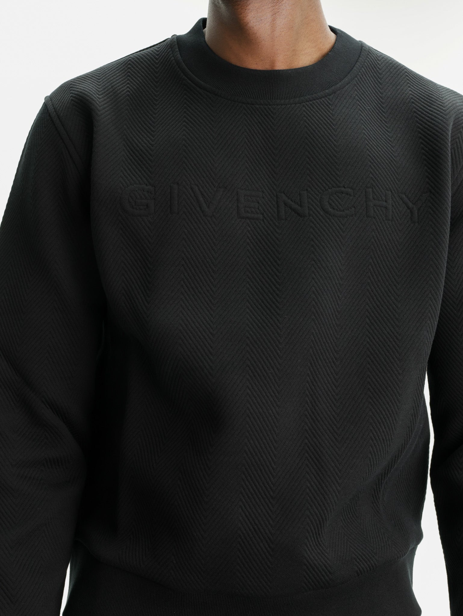 Givenchy Sweater Embossed Logo Print Black