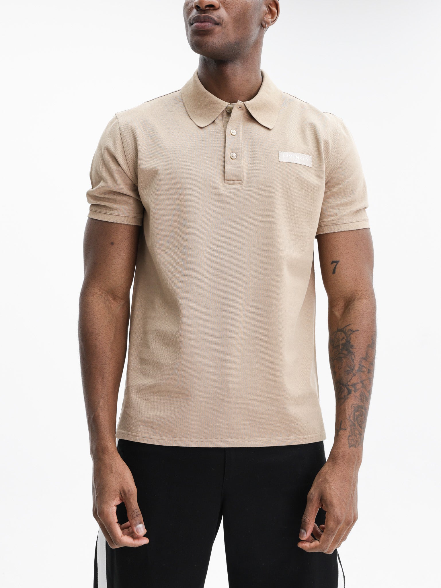 Givenchy Golfer Leather Logo Beige