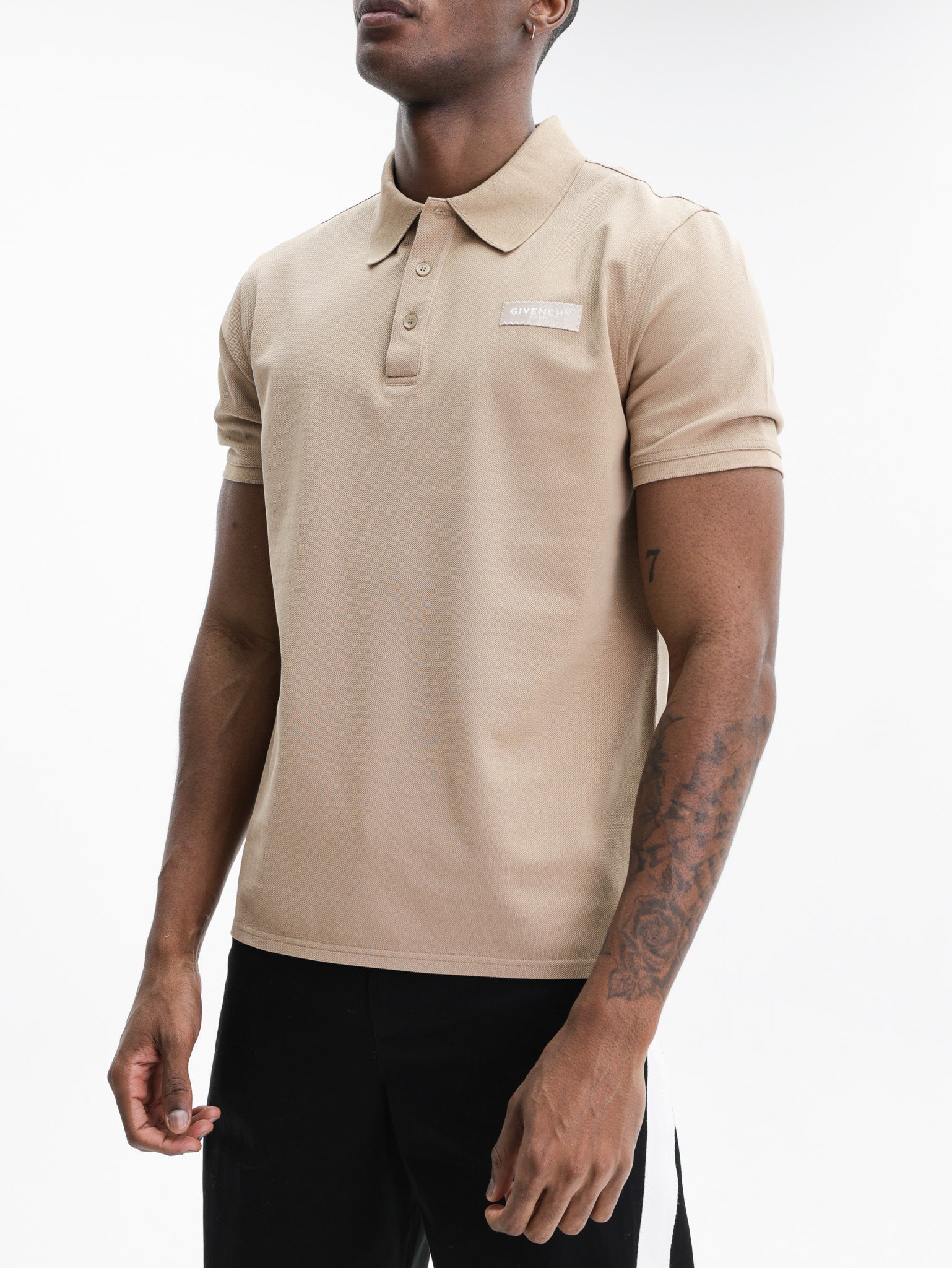 Givenchy Golfer Leather Logo Beige