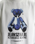 Iceberg Jeans Sweater Teddy Print White