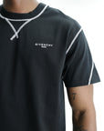 Givenchy T-Shirt White Logo Print Black