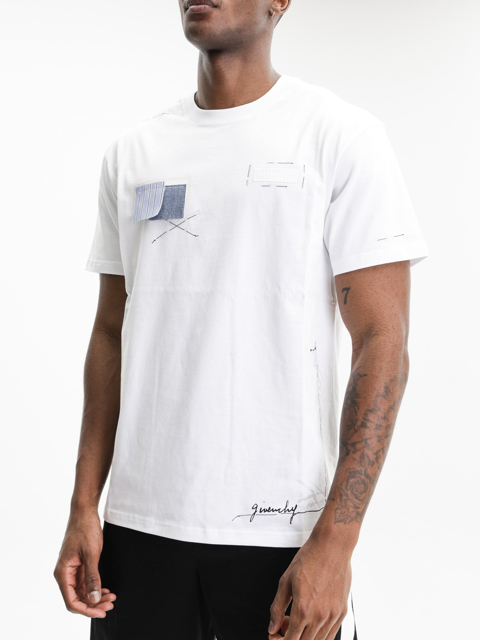 Givenchy T-Shirt Patches Textile White