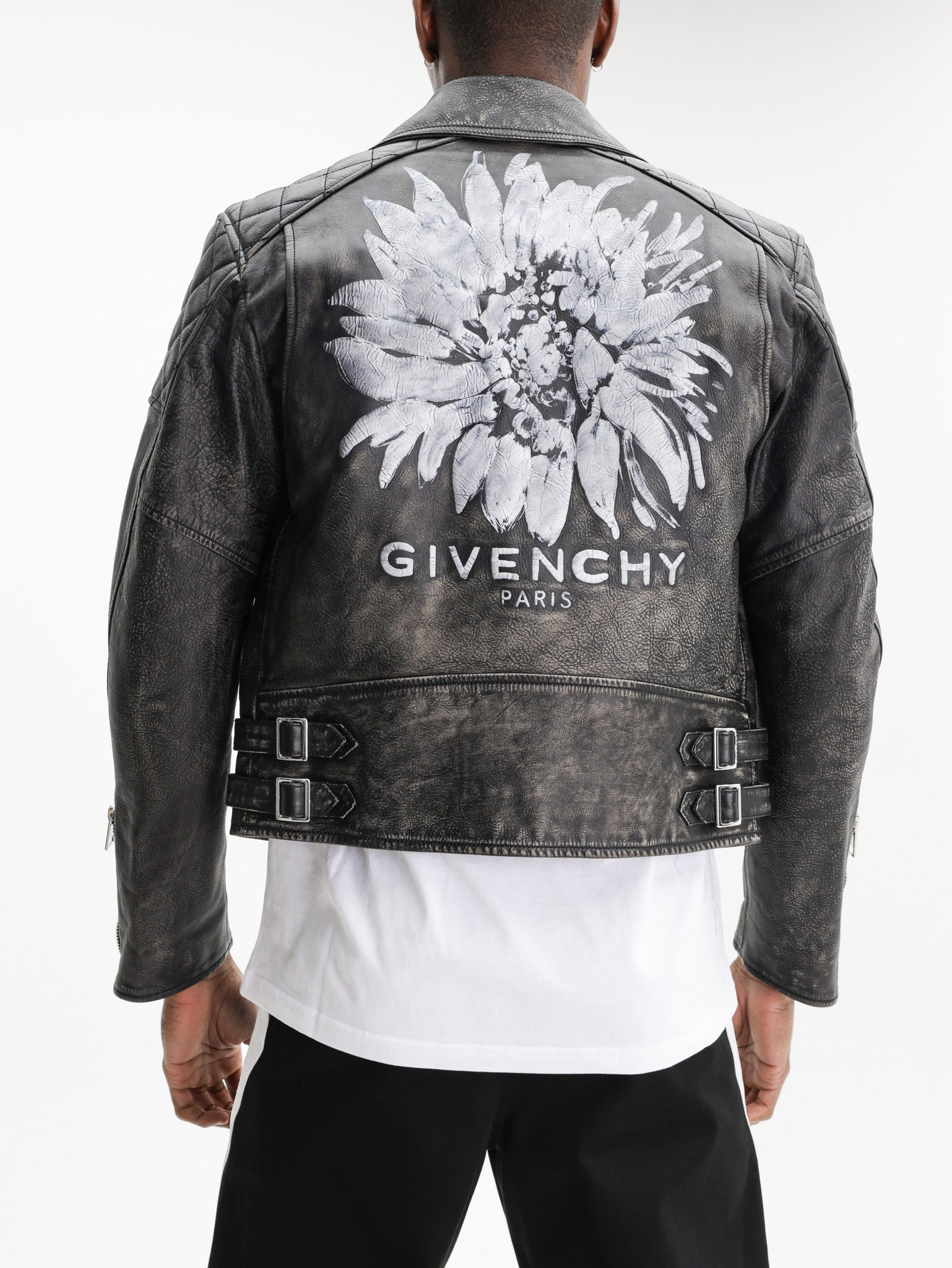 Givenchy Jacket Leather Side Zipped Black