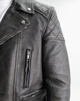 Givenchy Jacket Leather Side Zipped Black