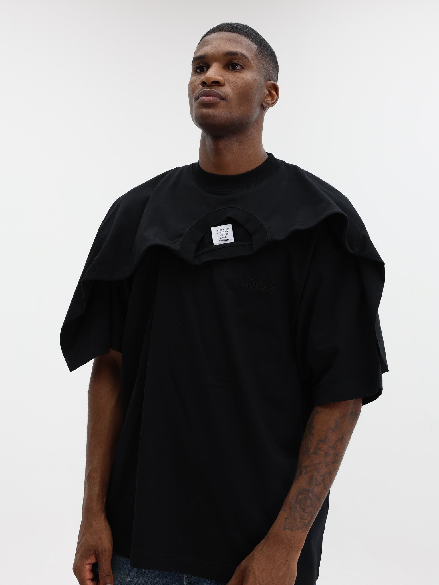 Vetements T-Shirt Double Layered Black - AL Capone Premium