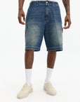 Vetements Shorts Hip Hop Cargo Denim Navy