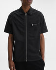 Iceberg Jeans Shirt Zip Collar  Black
