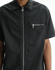Iceberg Jeans Shirt Zip Collar  Black