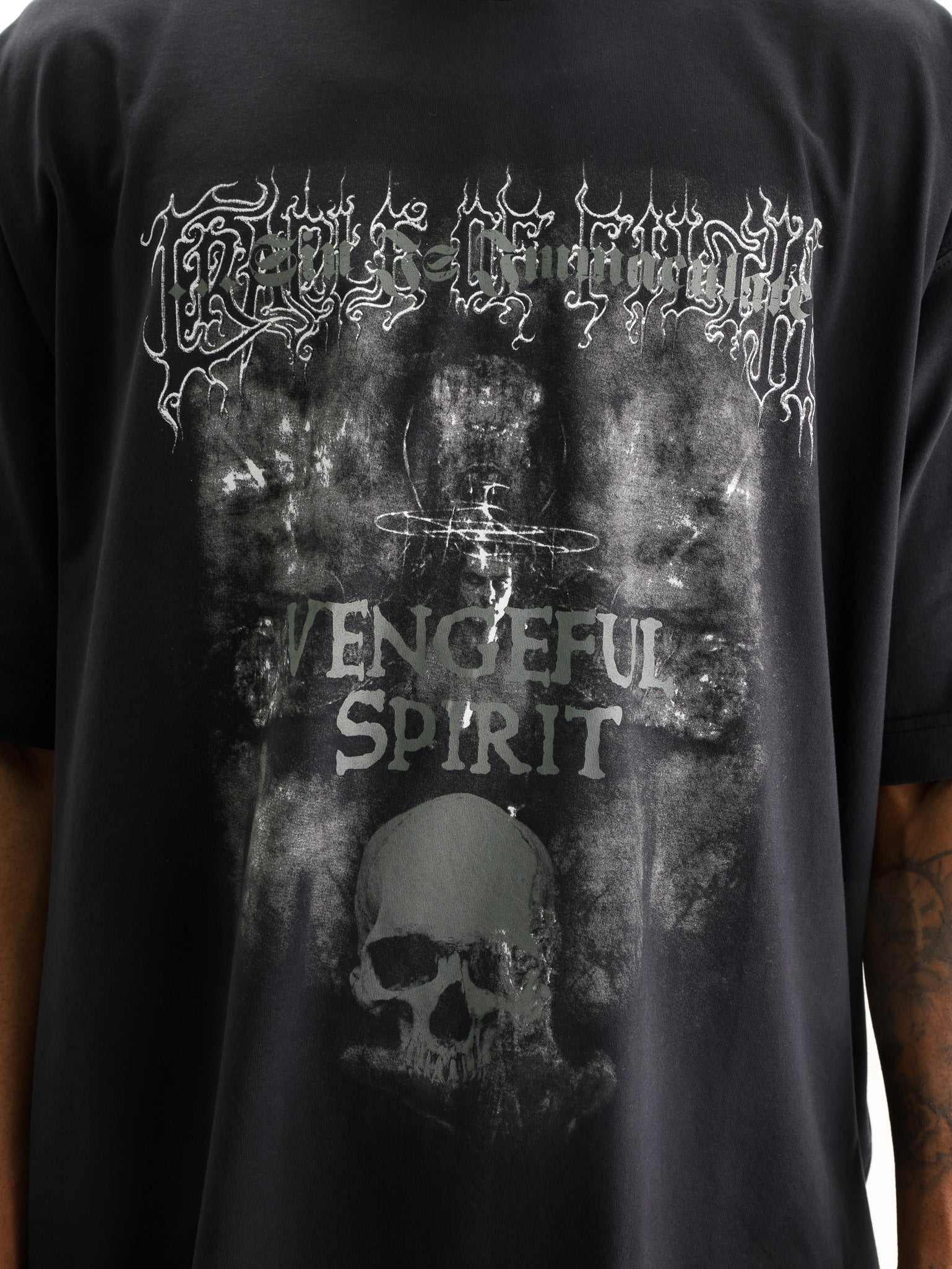 Vetements T-Shirt Cof Vengeful Spirit Oversized Black - AL Capone