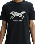 Iceberg Jeans T-Shirt Wolf Print Ibj  Black