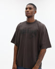Vetements T-Shirt Cof Double Dripping Logo  Brown