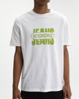 Iceberg Jeans T-Shirt Green Logo Print White