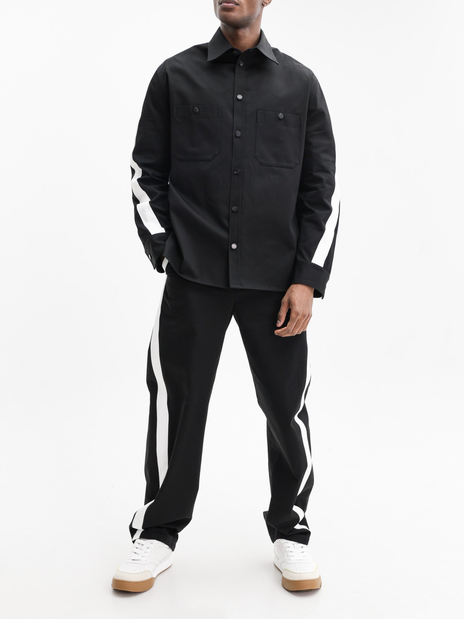 Givenchy Trackpant White Stripped Leg Black/White