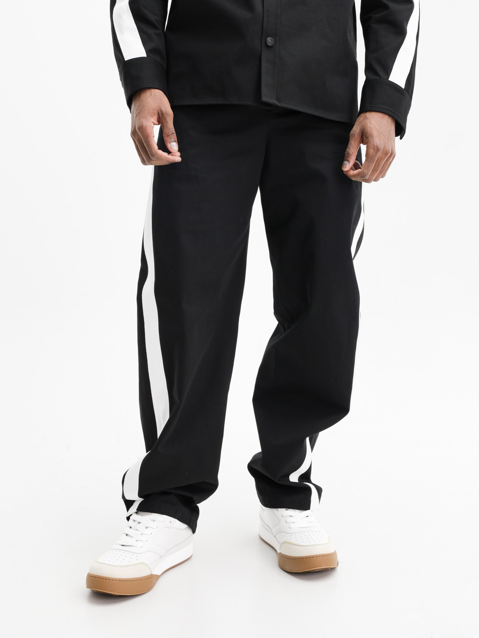Givenchy Trackpant White Stripped Leg Black/White