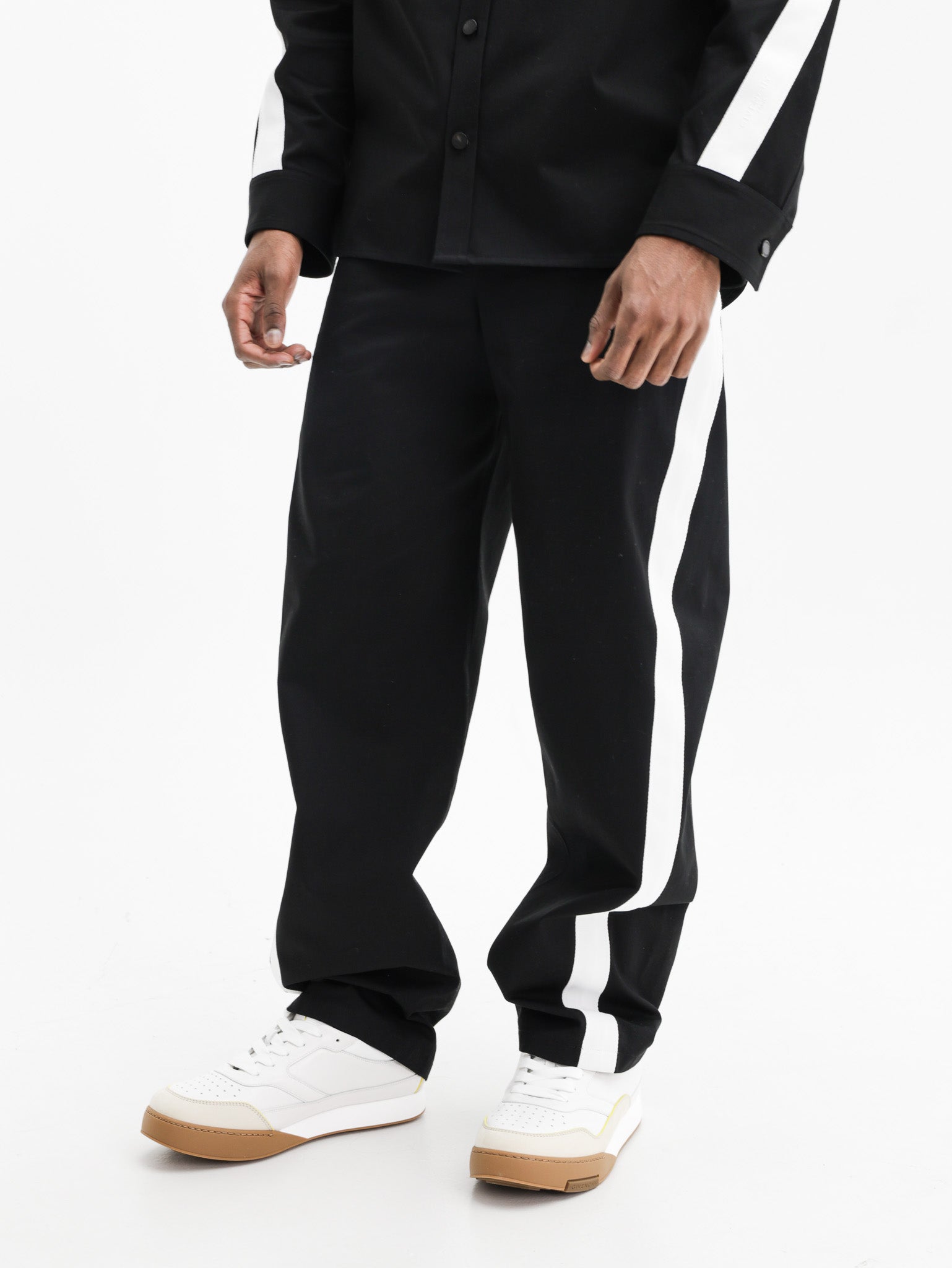 Givenchy Trackpant White Stripped Leg Black/White