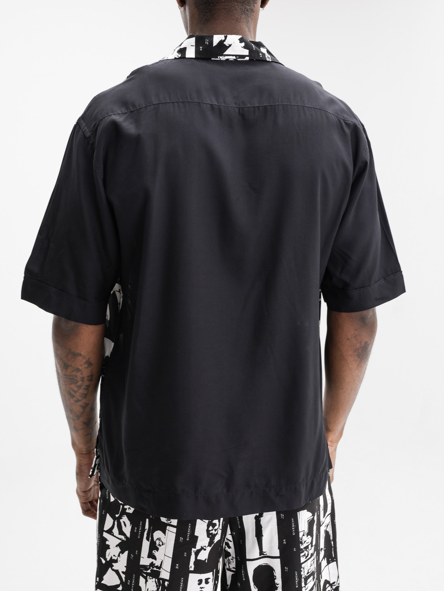 Givenchy Shirt Ss Graphic All Over Print Black/White