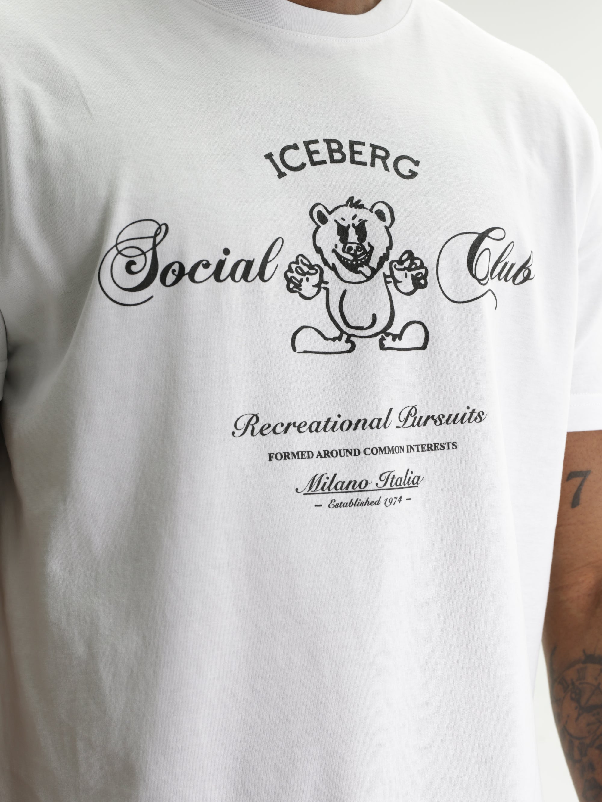 Iceberg T-Shirt Social Club Print White