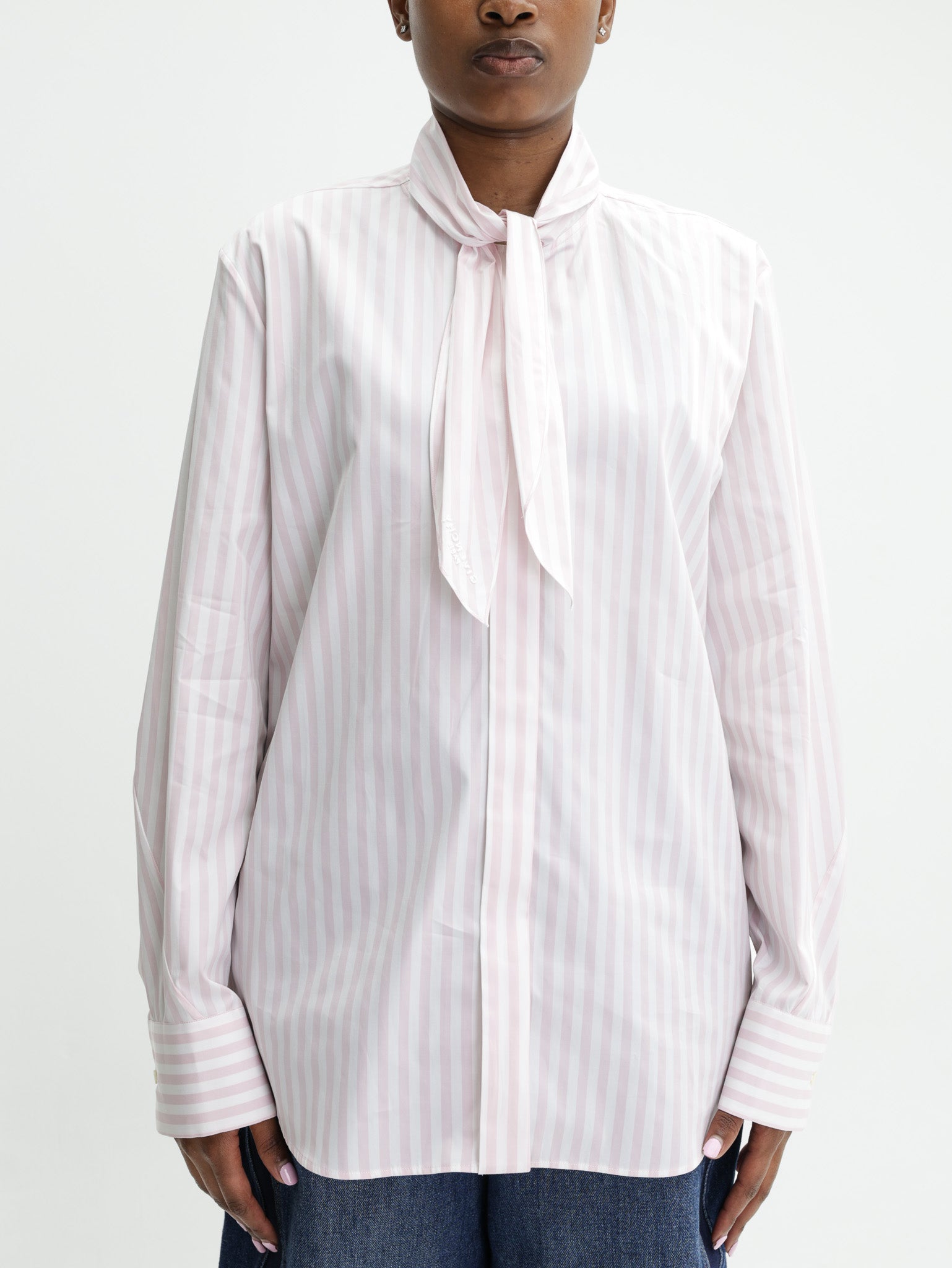 Givenchy Blouse Poplin Stripes White Mult