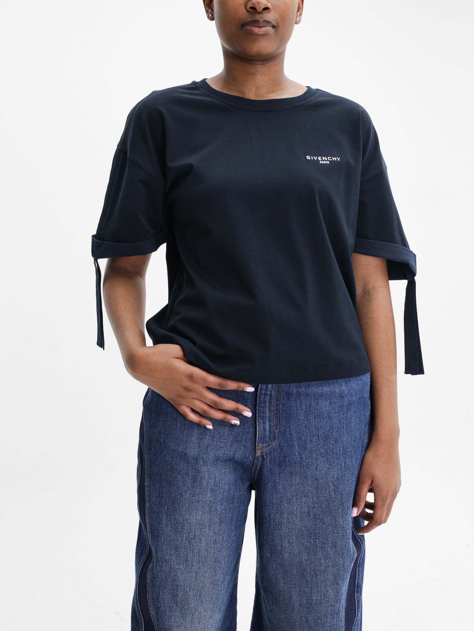 Givenchy T-Shirt Ruffled Ss Navy