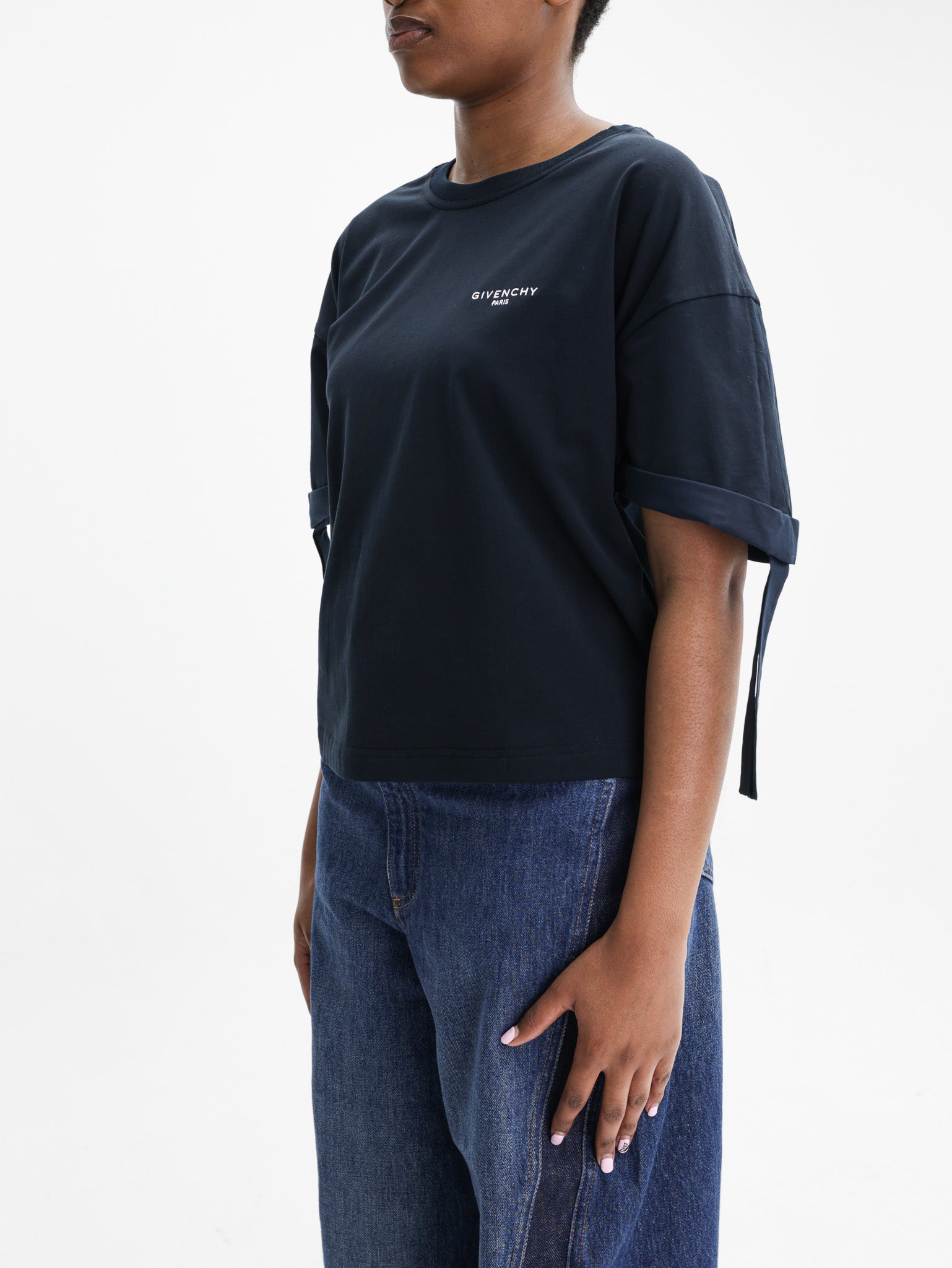 Givenchy T-Shirt Ruffled Ss Navy