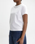 Givenchy T-Shirt Pink Logo Embroidery White