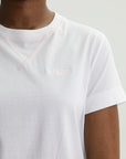 Givenchy T-Shirt Pink Logo Embroidery White