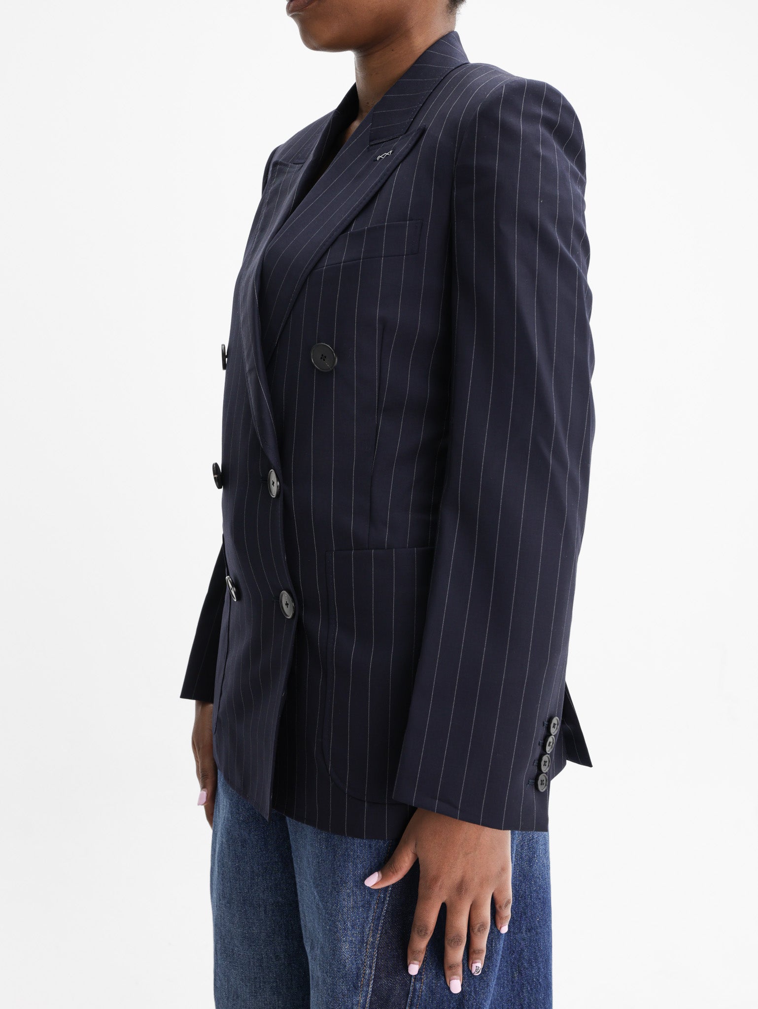 Givenchy Jacket Pinstripe Oversized Navy