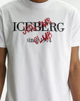 Iceberg T-Shirt Since 1874 Print Crew White