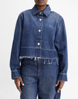 Givenchy Denim Jacket Denim Cropped Blue