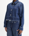 Givenchy Denim Jacket Denim Cropped Blue