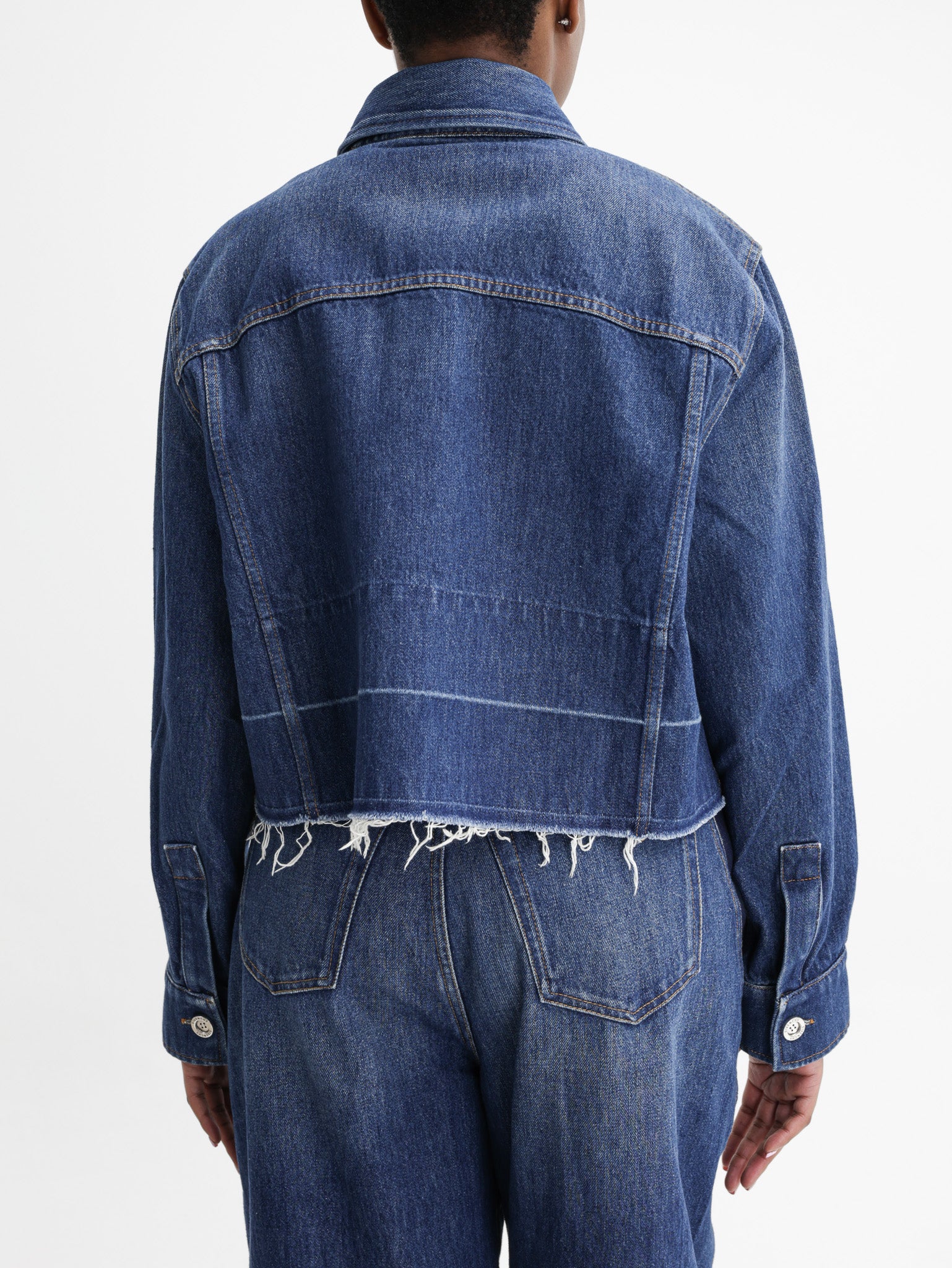Givenchy Denim Jacket Denim Cropped Blue