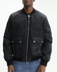 Iceberg Jeans Jacket Silver Zip Cuffed  Black
