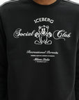 Iceberg Sweater Social Club Print Black