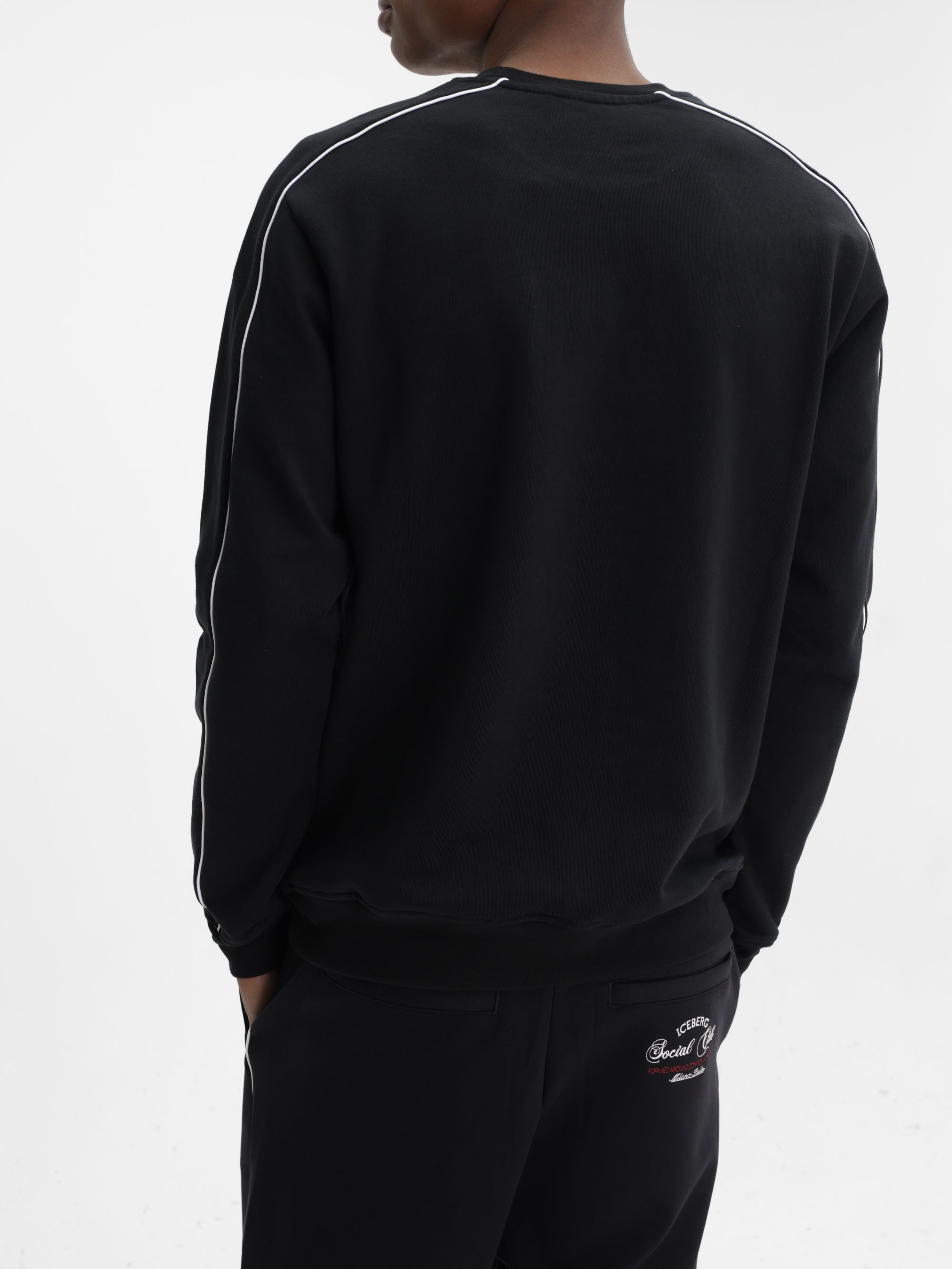 Iceberg Sweater Social Club Print Black
