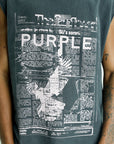 Purple T-Shirts Sleeveless Textured Black