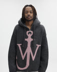 Jw Anderson Hoodie Zipped Anchor Charcoal