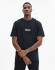Purple T-Shirt Textured Black