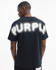 Purple T-Shirt Textured Black