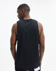 Purple T-Shirt Mesh Tank Black