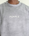 Purple T-Shirt Textured Grey