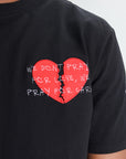 Capone T-Shirt Broken Heart Slogan Black