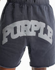 Purple Shorts MWT Fleece Black