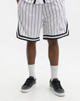 Karl Kani Shorts Pinstripe Mesh White