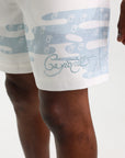Capone Shorts Bottom Print Blue