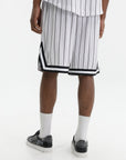 Karl Kani Shorts Pinstripe Mesh White
