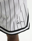Karl Kani Shorts Pinstripe Mesh White